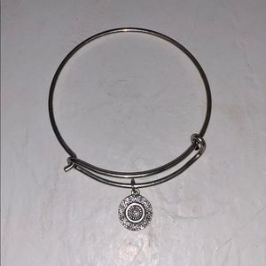 silver bracelet with charm